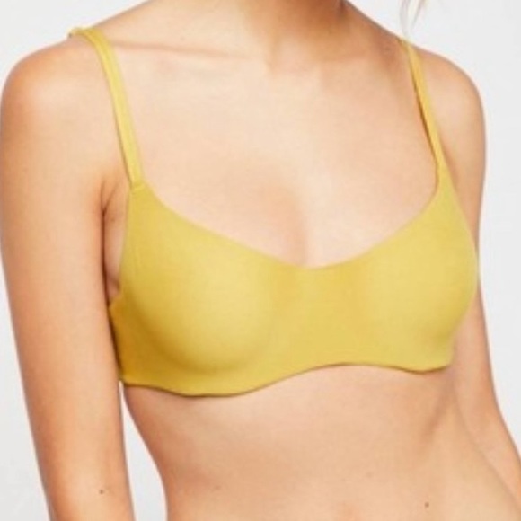 🔥 🆕 (Free People) Zoey UW Bra in Yellow: 32D - Picture 1 of 5